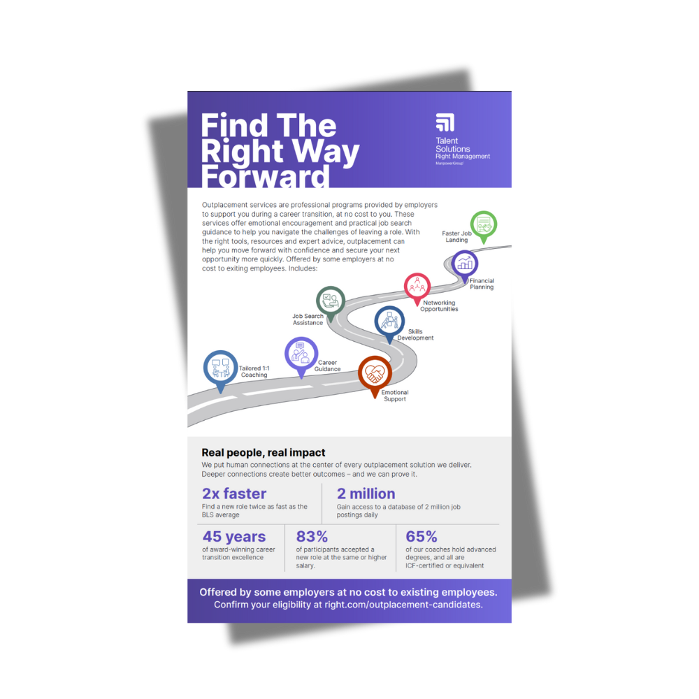 Tailor-made outplacement programs by right management.